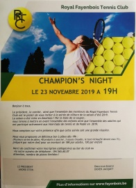 Champion's Night - 23/11/19